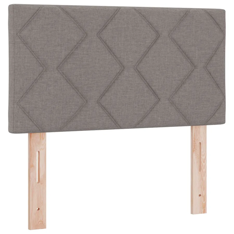 Lit boxspring avec matelas Taupe 90 x 200 cm Tissu - 3
