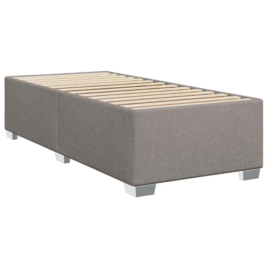 Lit boxspring avec matelas Taupe 90 x 200 cm Tissu - 4