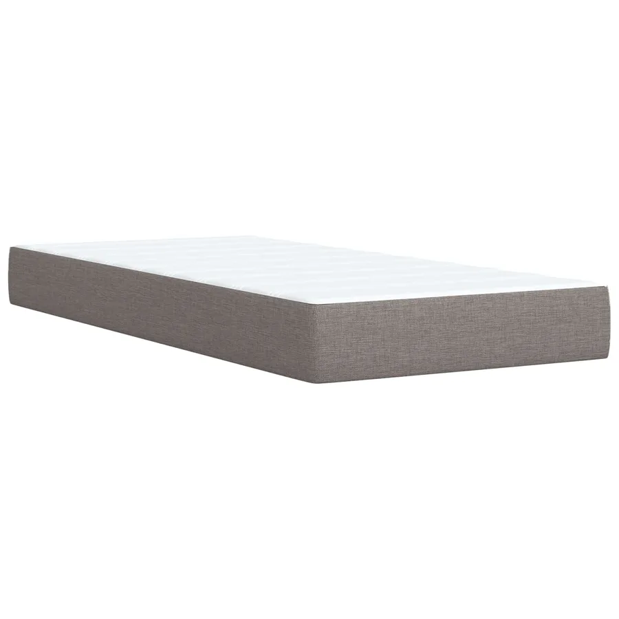Lit boxspring avec matelas Taupe 90 x 200 cm Tissu - 5