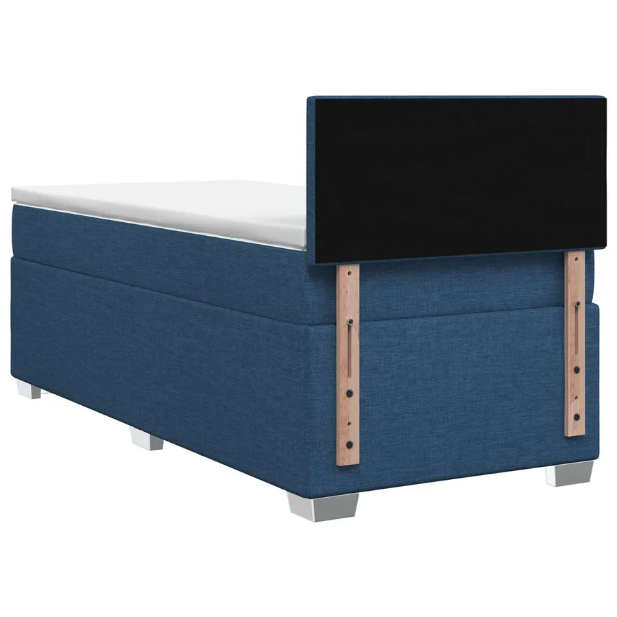 Lit boxspring avec matelas Bleu 100 x 200 cm Tissu - 7