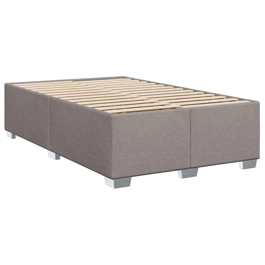 Lit boxspring avec matelas Taupe 120 x 190 cm Tissu - 4