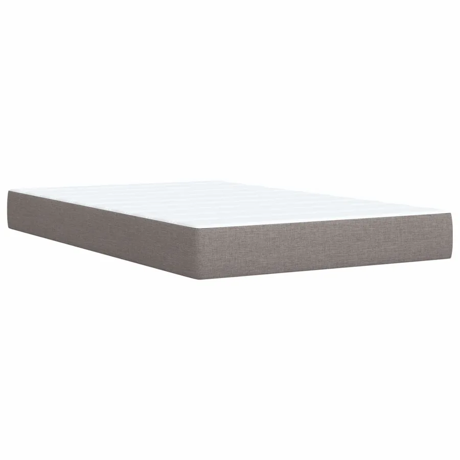 Lit boxspring avec matelas Taupe 120 x 190 cm Tissu - 5