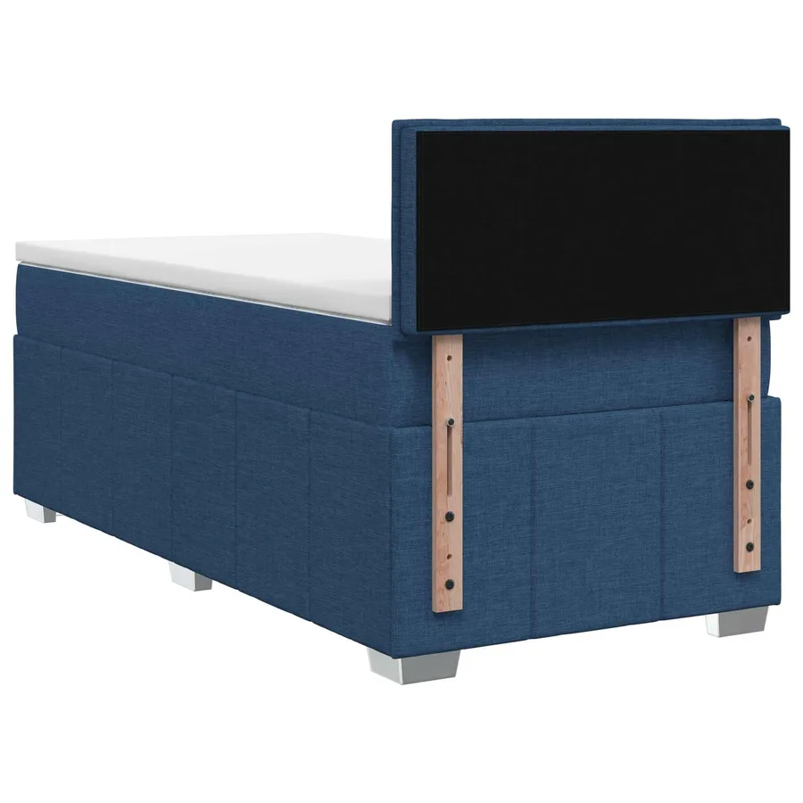 Lit boxspring avec matelas Bleu 90 x 200 cm Tissu - 7