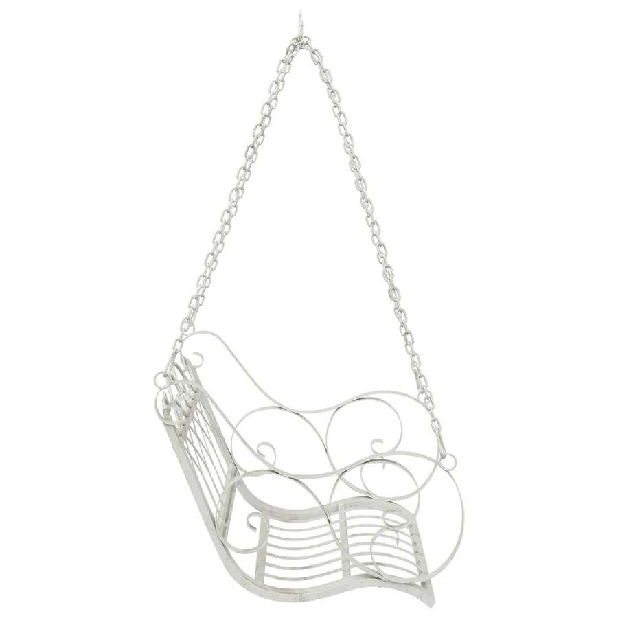 Banc Balançoire Acier 71 x 75 x 59 cm Blanc antique - 4