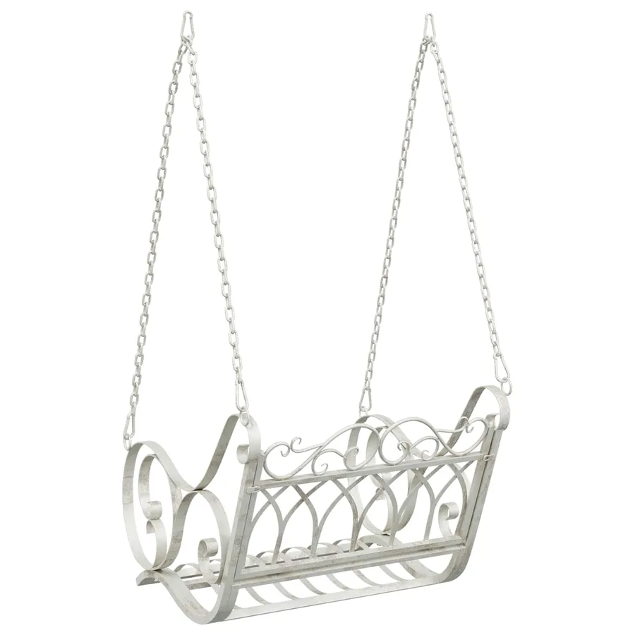 Banc Balançoire Acier 71 x 75 x 59 cm Blanc antique - 5