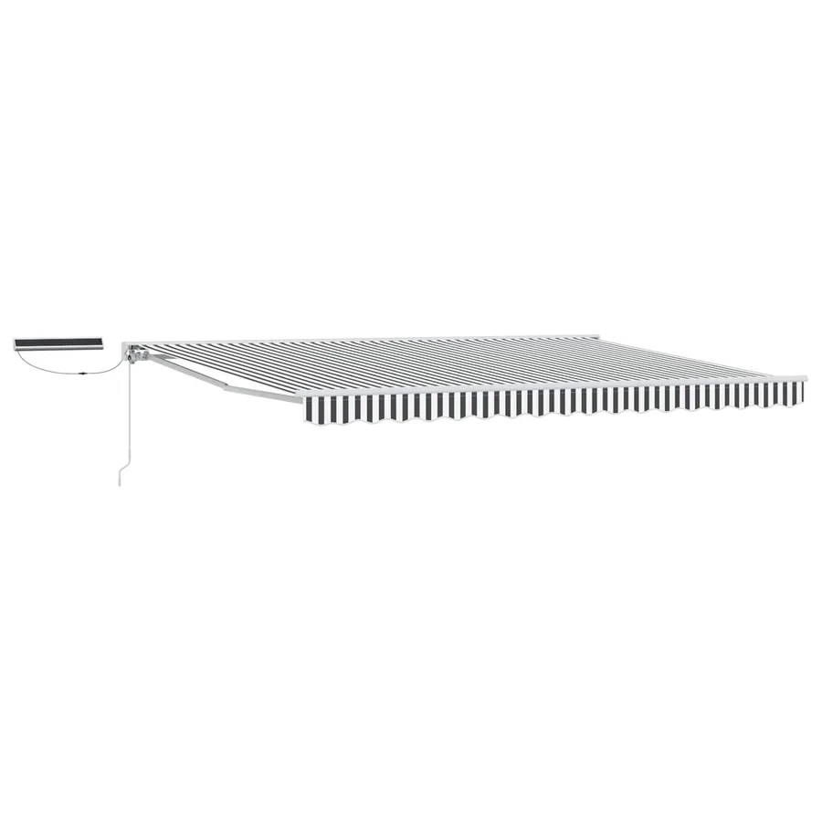 Auvent rétractable électrique Anthracite et blanc 5 × 3,5 m - 2