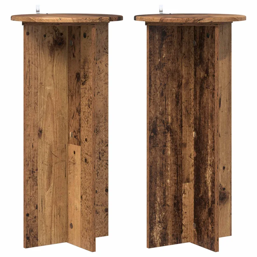 Support de Plante 2 pcs Bois ancien 40 x 40 x 80 cm - 2