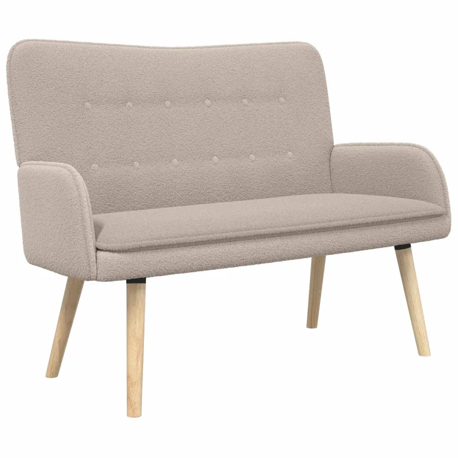 Sofa 2 places Gris clair 115 x 61 x 87 cm Bouclé - 2