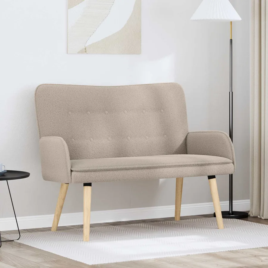Sofa 2 places Gris clair 115 x 61 x 87 cm Bouclé - 4