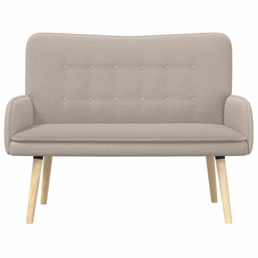 Sofa 2 places Gris clair 115 x 61 x 87 cm Bouclé - 5