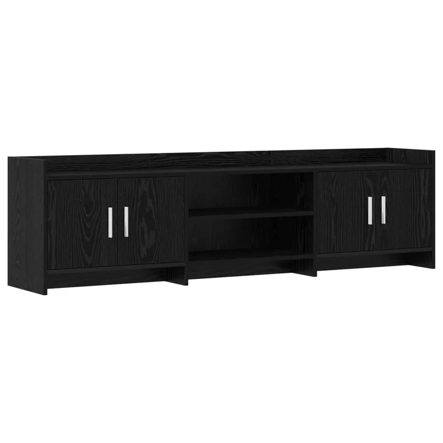 Meuble TV 168 x 33 x 47 cm Chêne noir Bois d'ingénierie - 2
