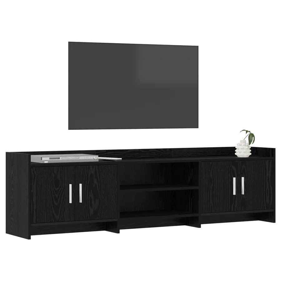 Meuble TV 168 x 33 x 47 cm Chêne noir Bois d'ingénierie - 3