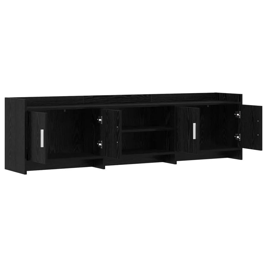 Meuble TV 168 x 33 x 47 cm Chêne noir Bois d'ingénierie - 4