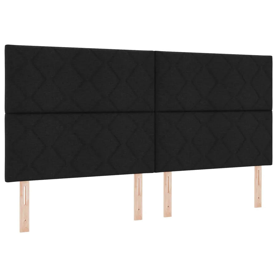 Lit ottoman avec matelas avec tête de lit 2 pc Noir Tissu - 3