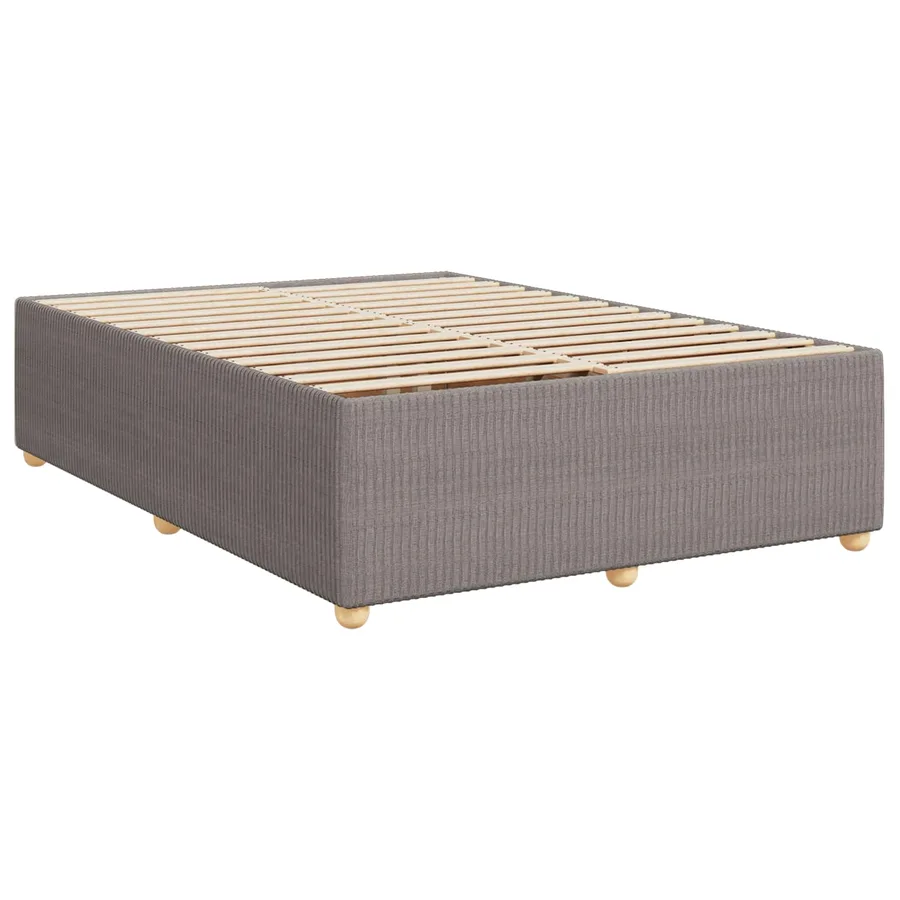 Lit boxspring avec matelas Taupe 140 x 200 cm Tissu - 5