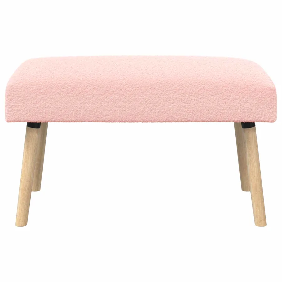 banc Uni Rose 80 x 40 x 46 cm Bouclé - 5