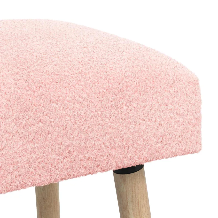 banc Uni Rose 80 x 40 x 46 cm Bouclé - 6