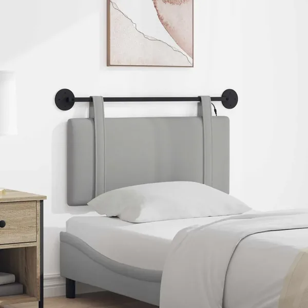 Tête de lit suspendue Gris nuage Tissu