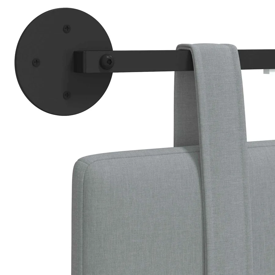 Tête de lit suspendue Avec lumière LED Gris clair Tissu - 8