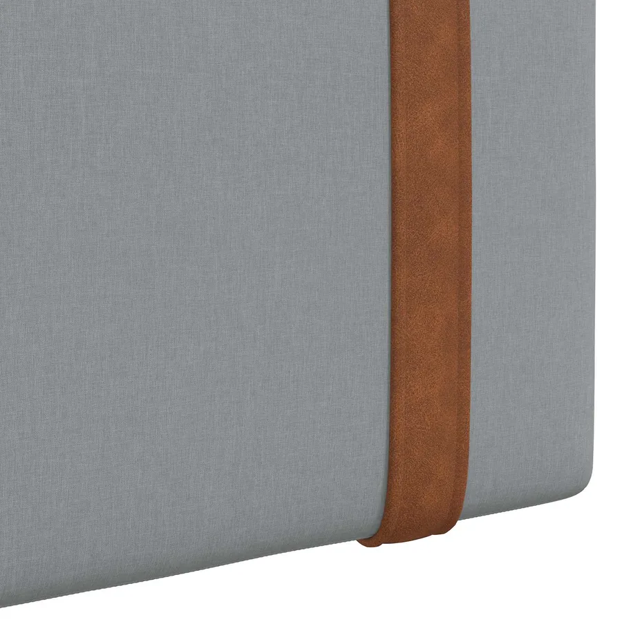 Tête de lit suspendue Avec lumière LED Gris clair PU antique - 9