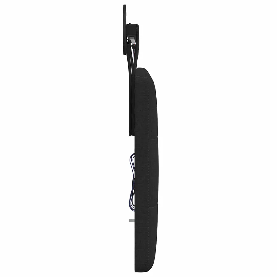 Tête de lit suspendue Avec lumière LED Noir Tissu - 7