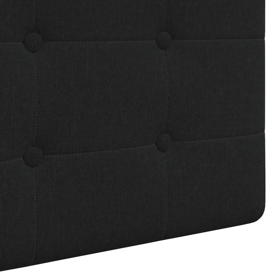 Tête de lit suspendue Avec lumière LED Noir Tissu - 9