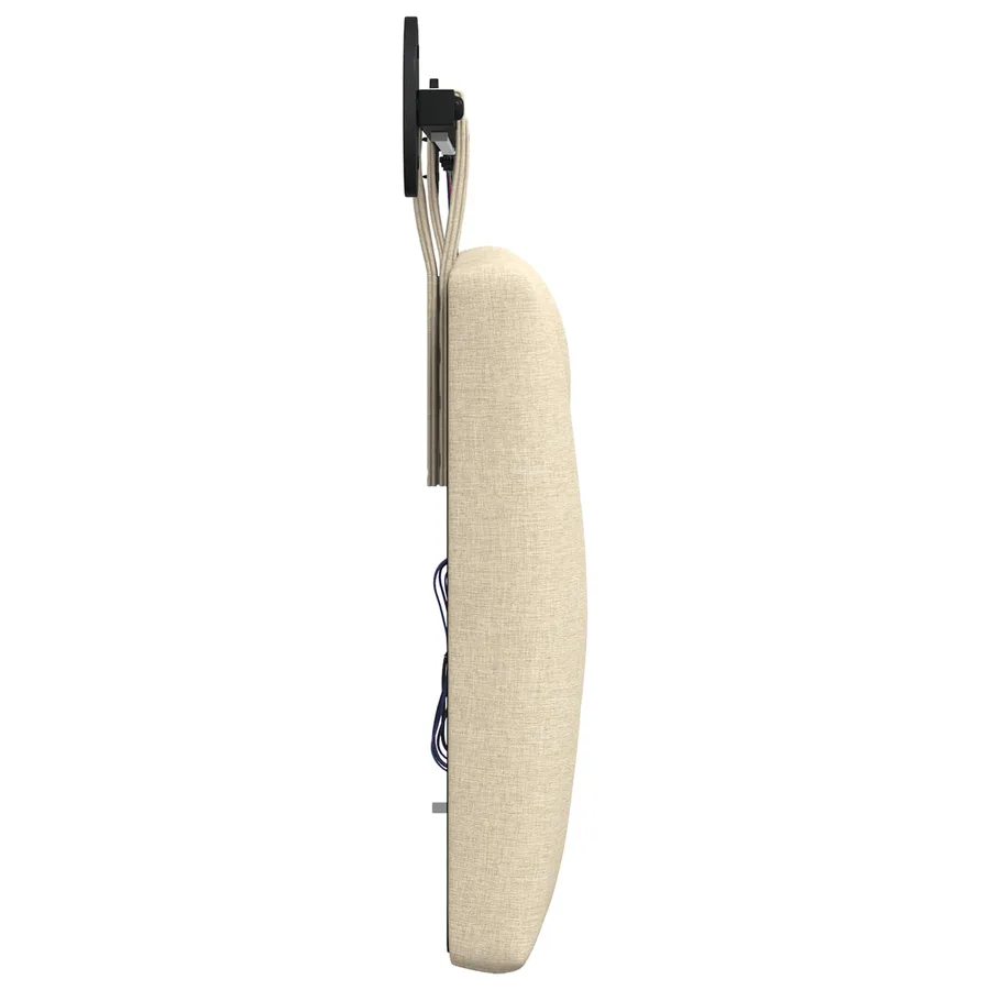 Tête de lit suspendue Avec lumière LED Crème Tissu - 7