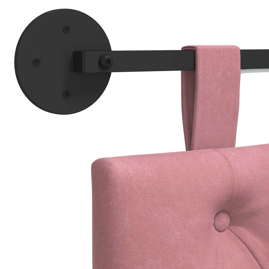 Tête de lit suspendue Avec lumière LED Rose Velours - 10