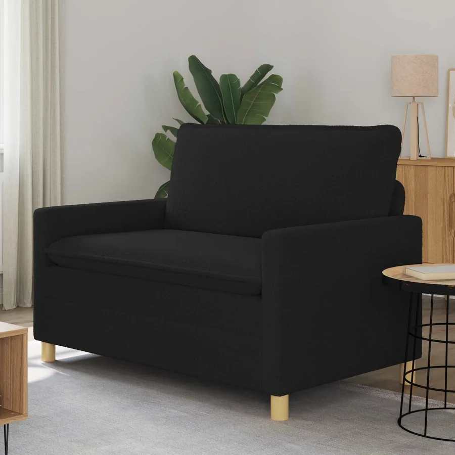 Canapé Noir 126 x 81 x 87,5 cm Tissu