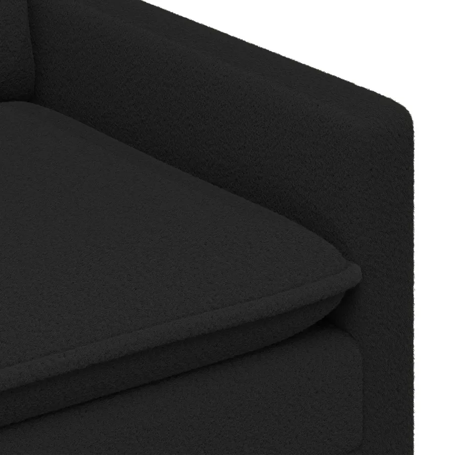 Canapé Noir 126 x 81 x 87,5 cm Tissu - 6