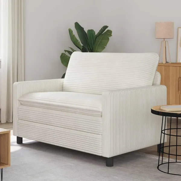 Canapé Crème 126 x 81 x 87,5 cm Polyester