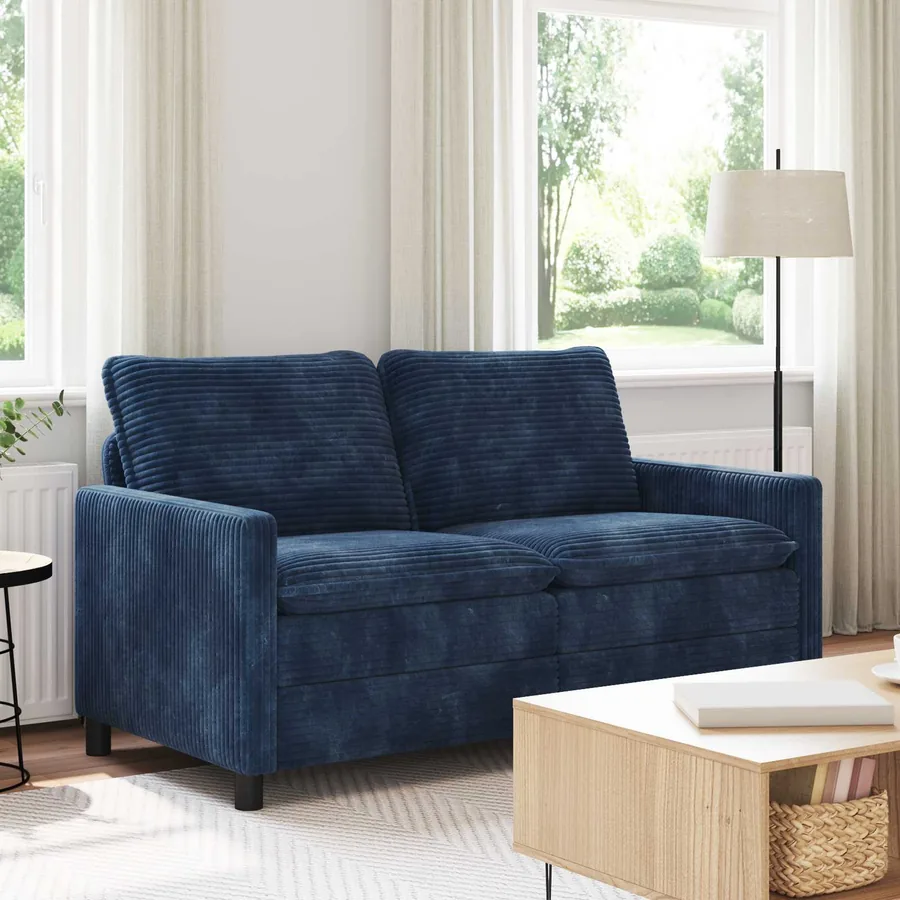 Canapé Bleu marine 156 x 81 x 87,5 cm Polyester