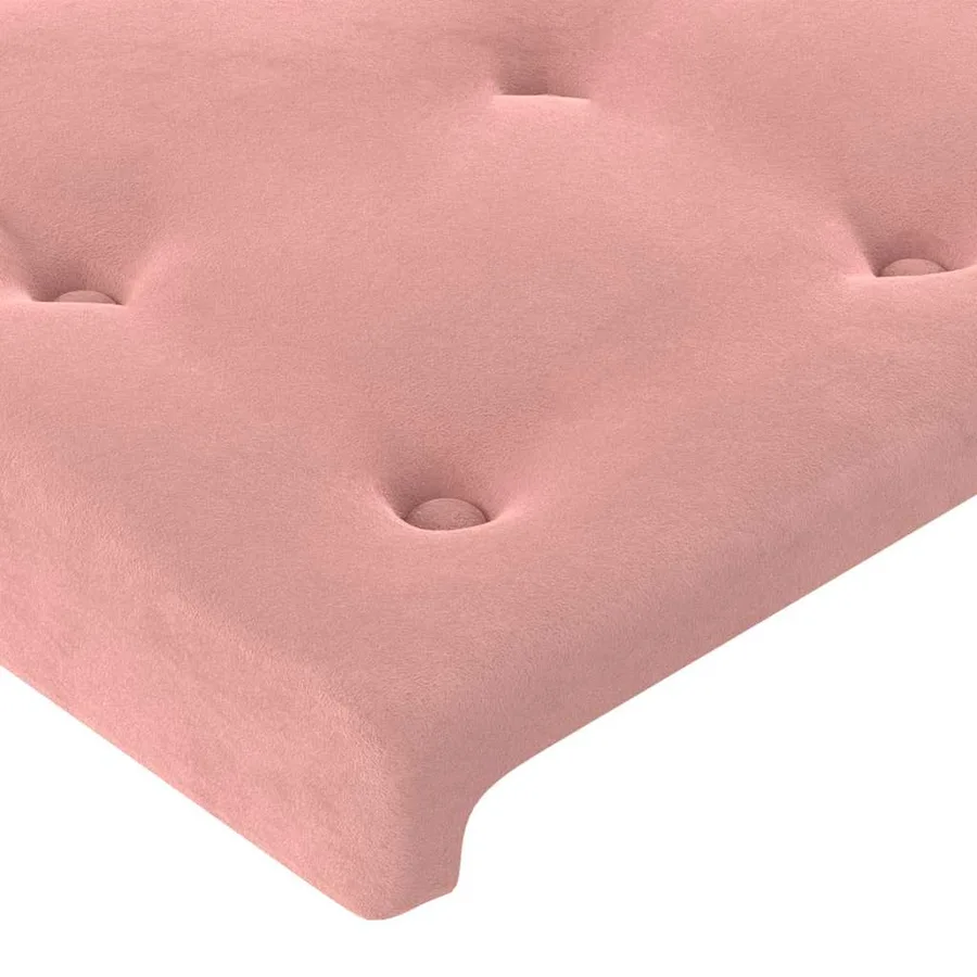 Sommier à lattes de lit avec matelas et LED Rose 140x190 cm - 7