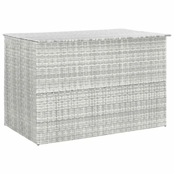 Boîte de rangement de jardin gris clair 150x100x100 cm rotin