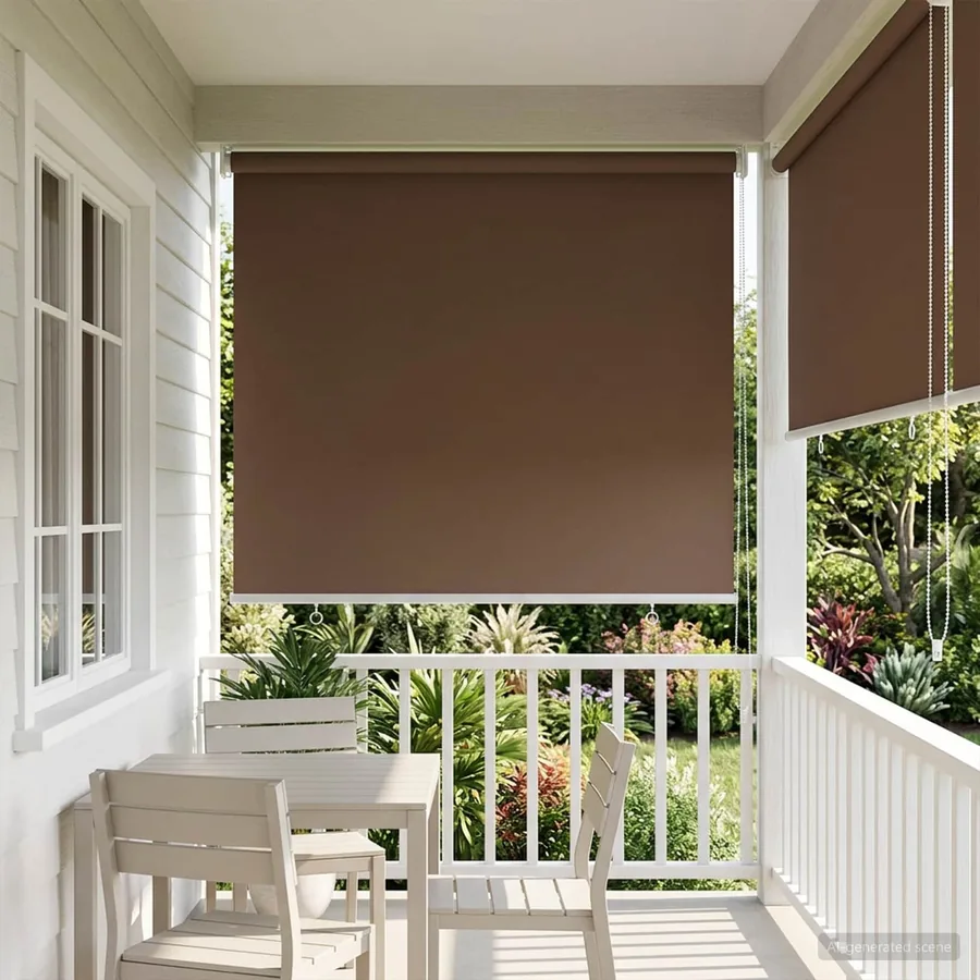 Store roulant extérieur protection UV Taupe 65 x 140 cm (L x H)