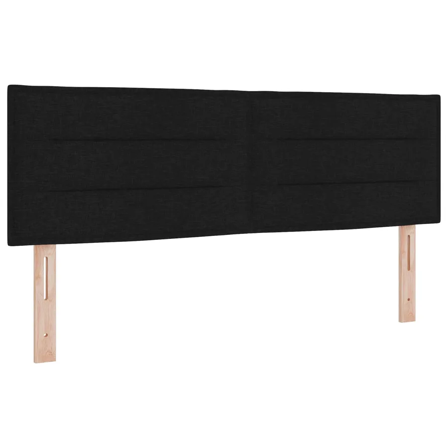 Lit boxspring avec matelas Noir 160 x 200 cm Tissu - 3