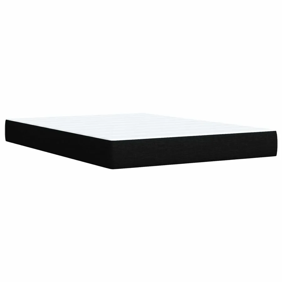 Lit boxspring avec matelas Noir 160 x 200 cm Tissu - 5