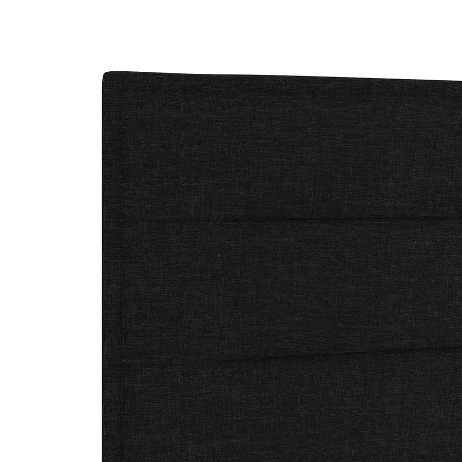 Lit boxspring avec matelas Noir 160 x 200 cm Tissu - 8