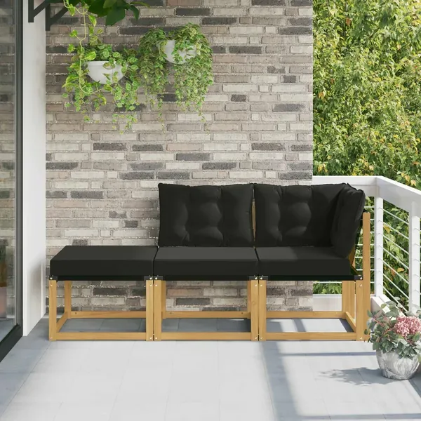 Unité de canapé sectionnel avec coussin 3 Pièce Blanc