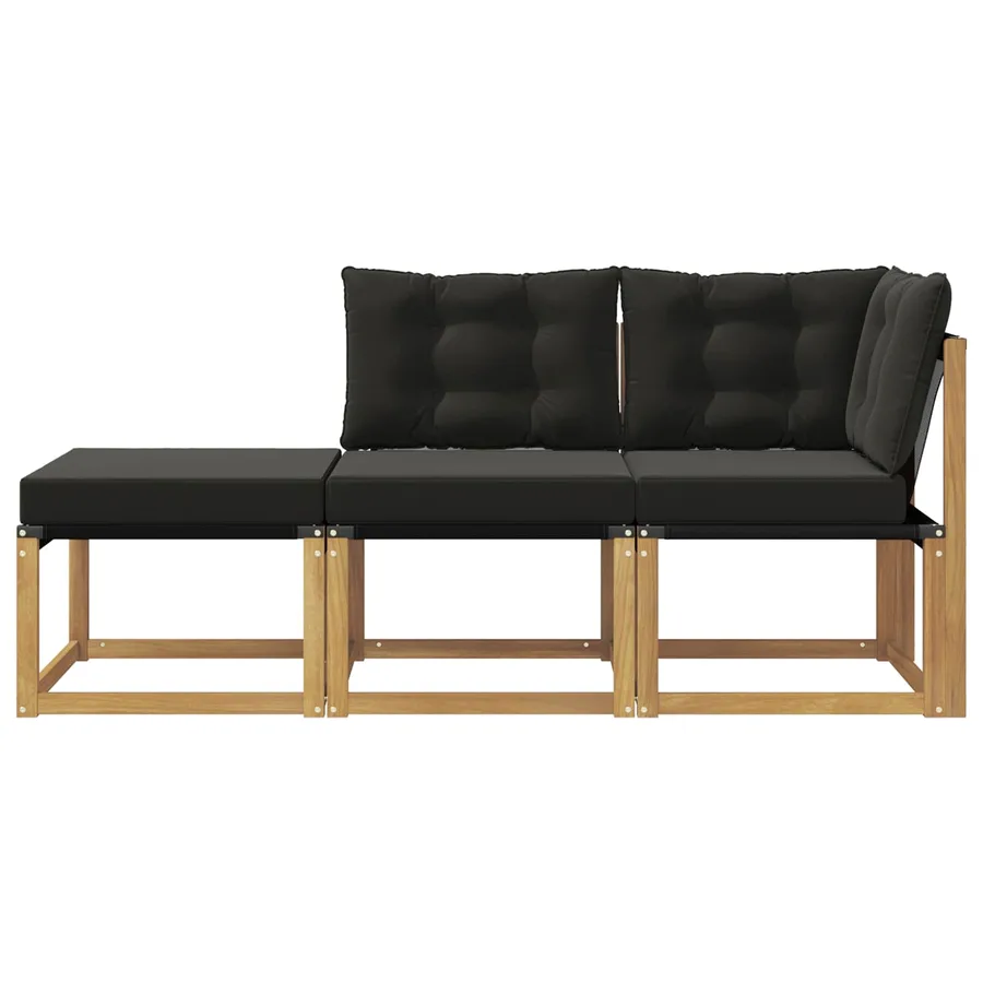 Unité de canapé sectionnel avec coussin 3 Pièce Blanc - 6