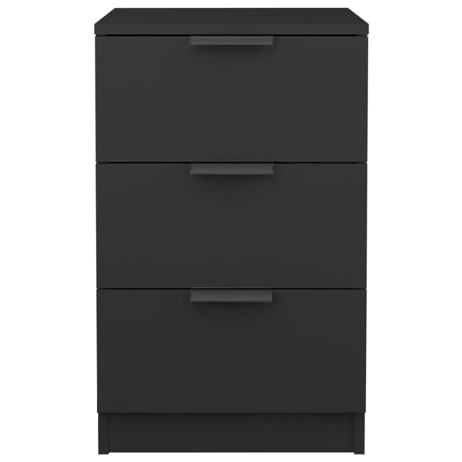 Tables de chevet 2 pcs noir 40x36x65 cm - 5
