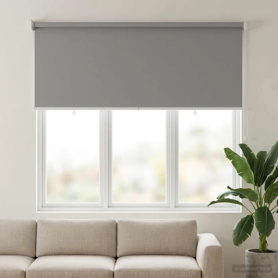 Store roulant extérieur protection UV Gris clair Polyester - 3