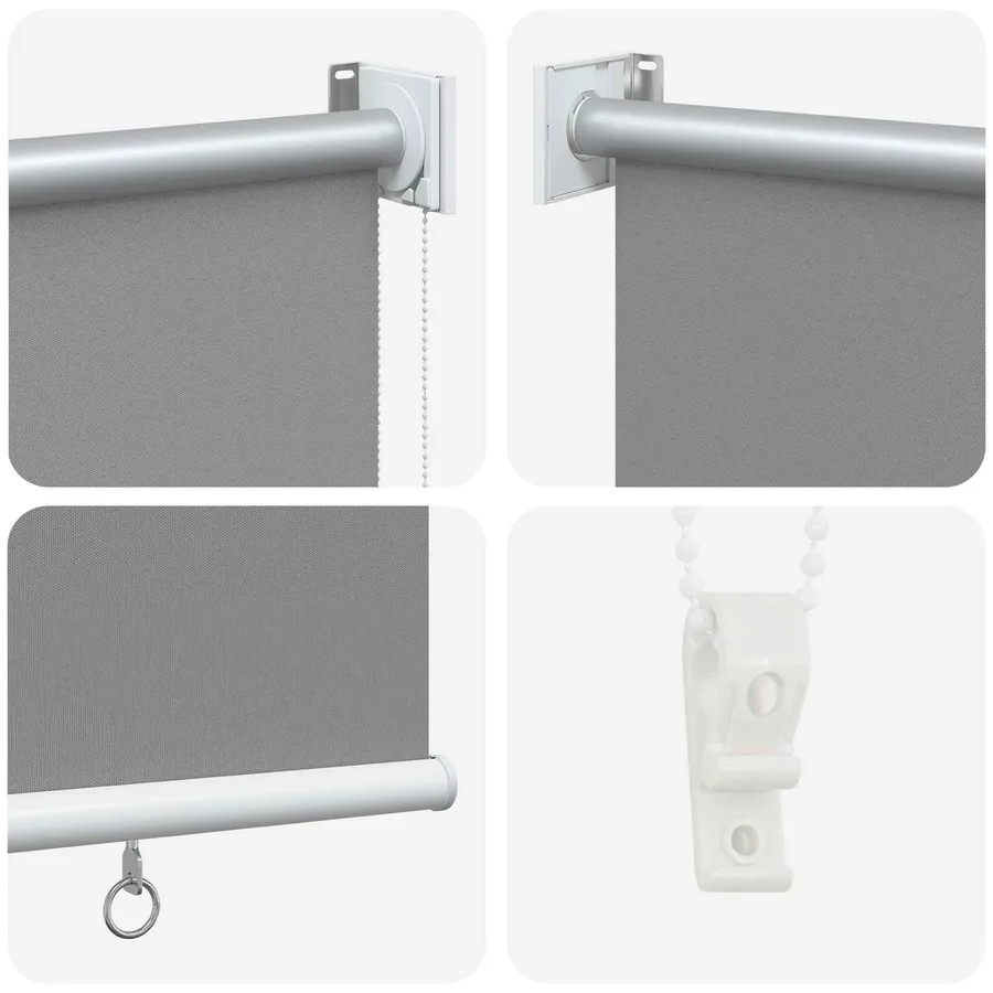 Store roulant extérieur protection UV Gris clair Polyester - 5