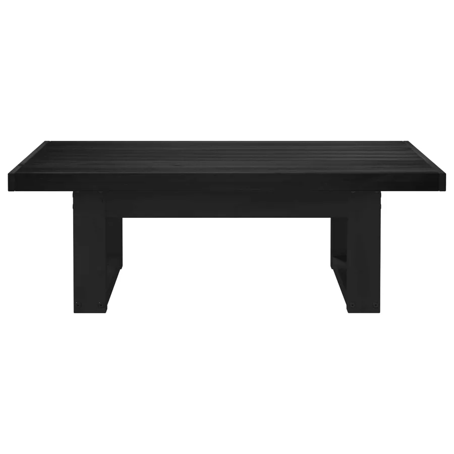 Table basse NOAIN Noir 119 x 60 x 40 cm Bois de pin massif - 3