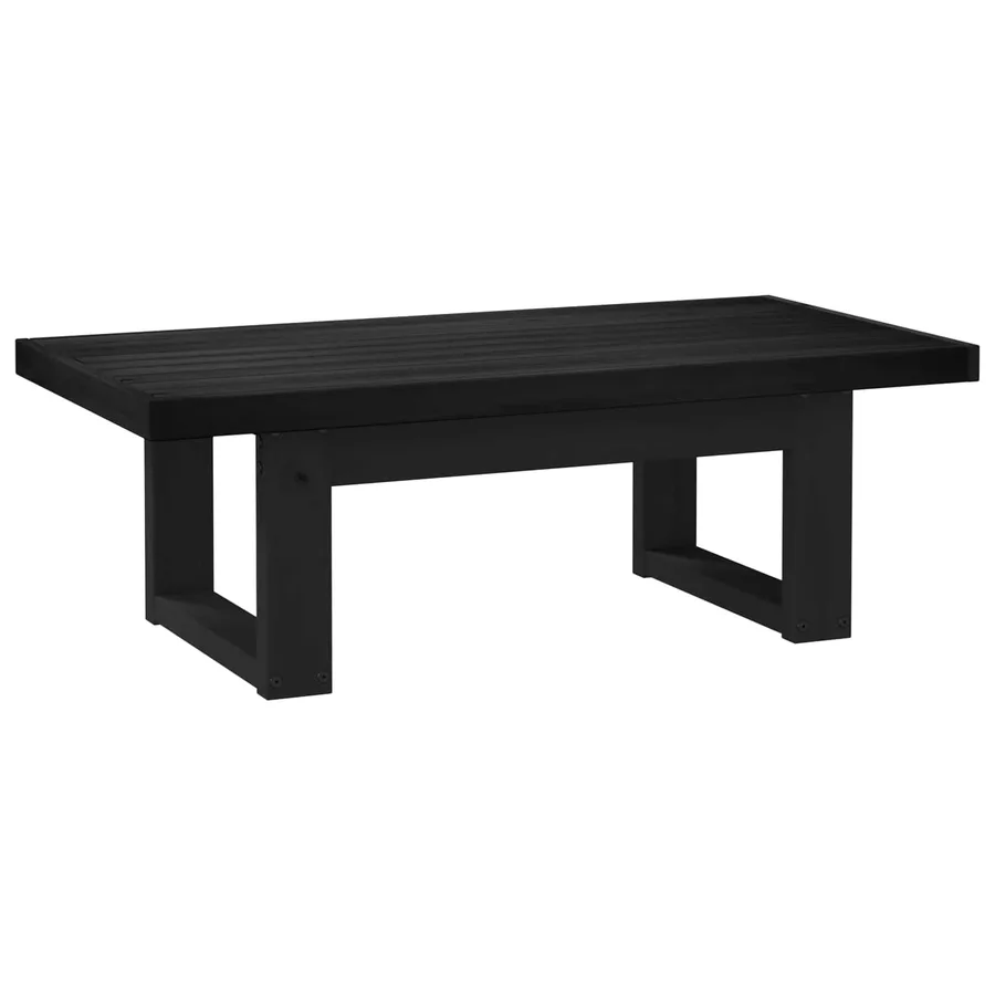 Table basse NOAIN Noir 119 x 60 x 40 cm Bois de pin massif - 5