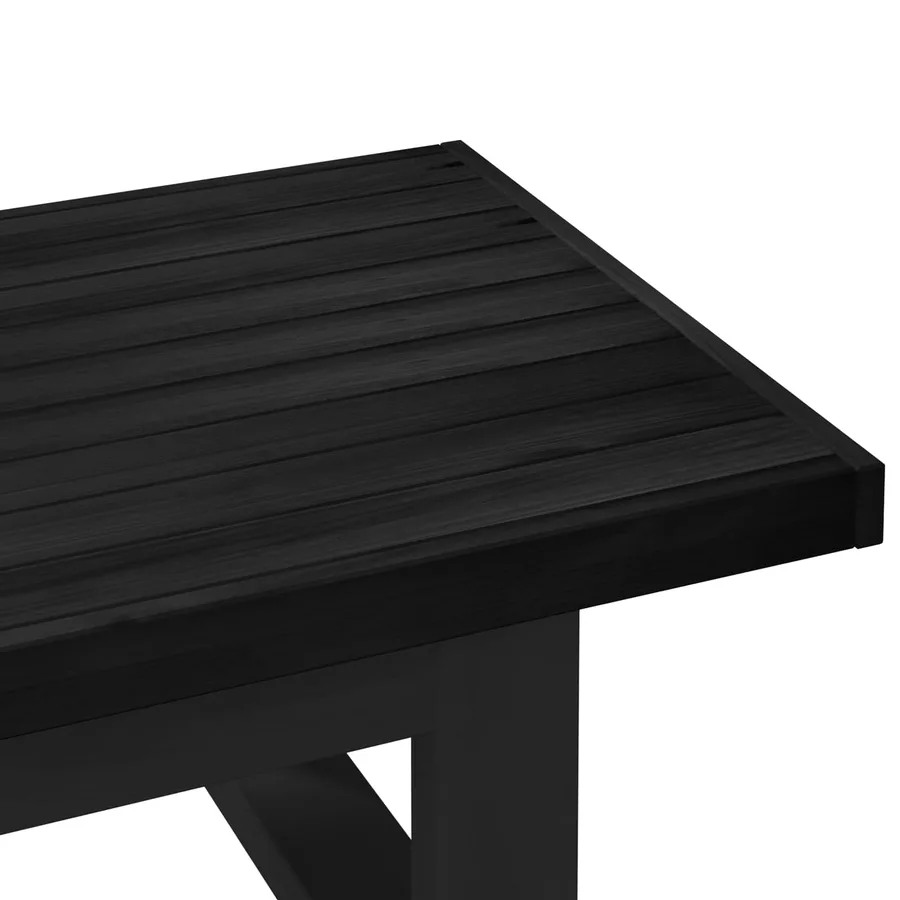 Table basse NOAIN Noir 119 x 60 x 40 cm Bois de pin massif - 7