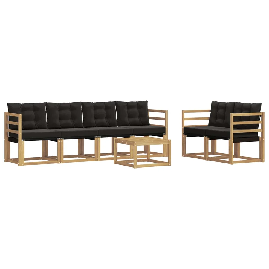 Ensemble de canapés d'extérieur avec coussin 7 pcs - 2
