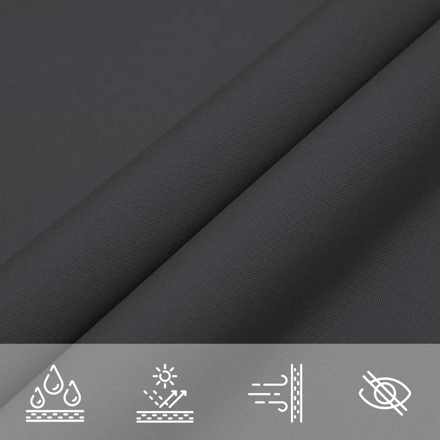 Voile d'ombre Noir 6 x 2,5 m 100 % polyester Oxford - 6