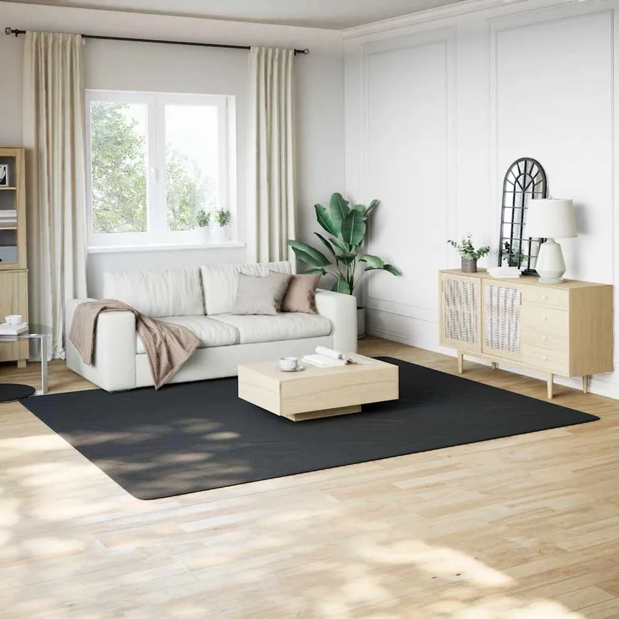 Tapis shaggy noir 240x305 cm polyester