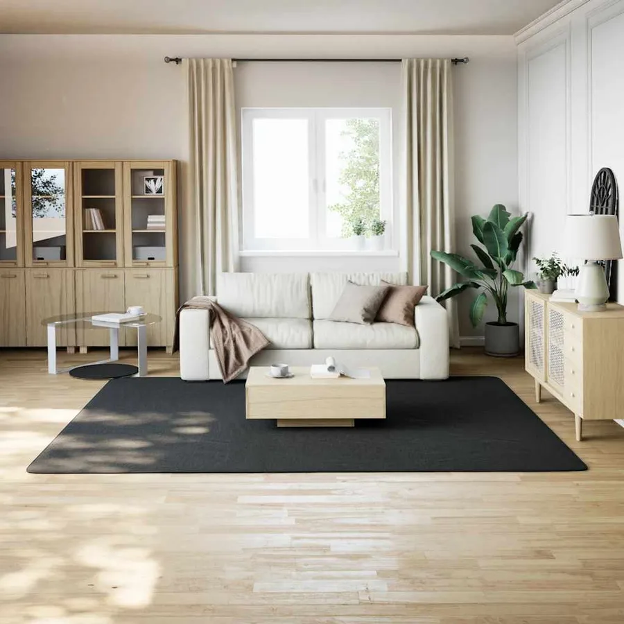 Tapis shaggy noir 240x305 cm polyester - 3